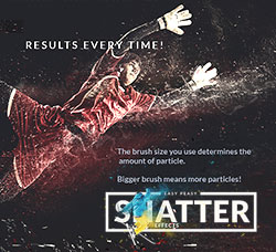 极品PS动作－粒子散离(含图文教程)：The Easy Peasy Shatter FX